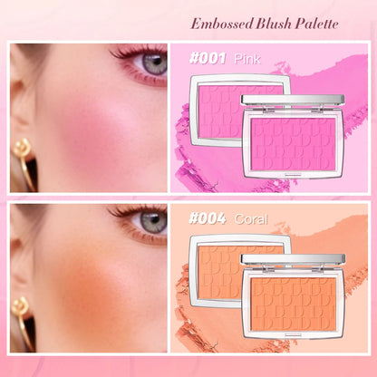 Face Blusher Matte Natural Cheek Tint Brighten Face Pink Red Face Contouring Cosmetics Blush Powder Soft Female Makeup.
