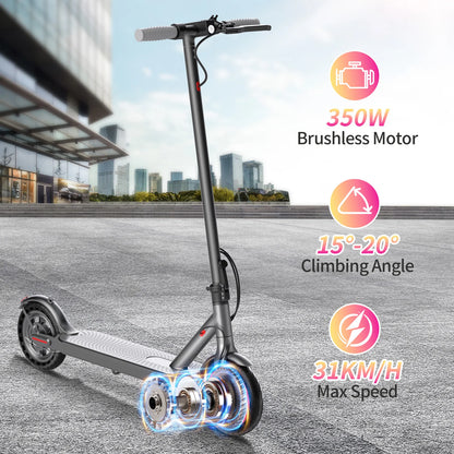 ATSANT Adult Electric Scooter 350W Powerful Motor 36V 25KM Long Range 8.5Inch with Storage Box Smart App Foldable Escooter.