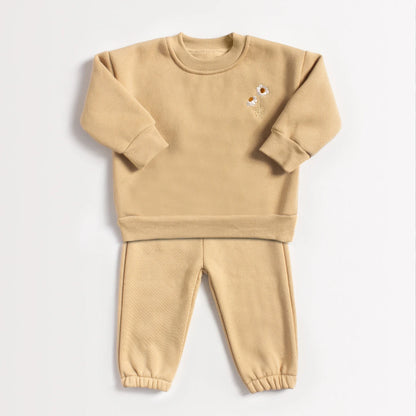 Baby Mädchen Kleidung Set Fleece Stickerei Daisy Pullover Sweatshirt + Jogger Hosen Set Mädchen Jungen Trainingsanzug Kleinkind Mädchen Kleidung.