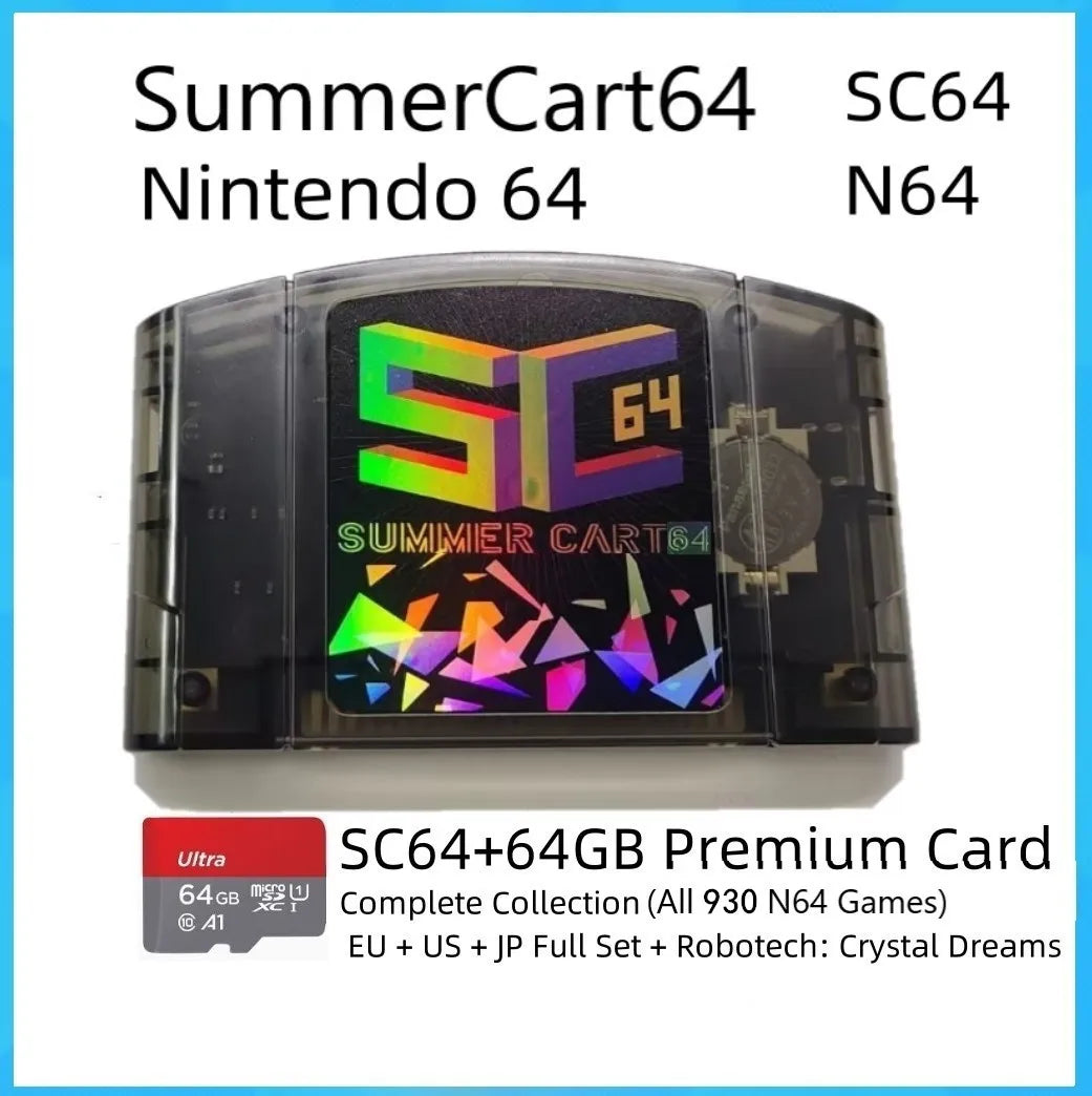 SC64 Flash Cart SummerCart64 Open Source Game Card  64 Video Game Console Modular Chip.