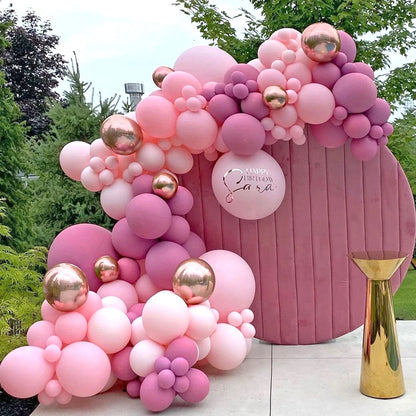 Macaron Rosa Ballon Girlande Bogen Kit Hochzeit Geburtstag Party Dekor Kinder Roségold Latex Ballons Babyparty Dekorationen Kette.