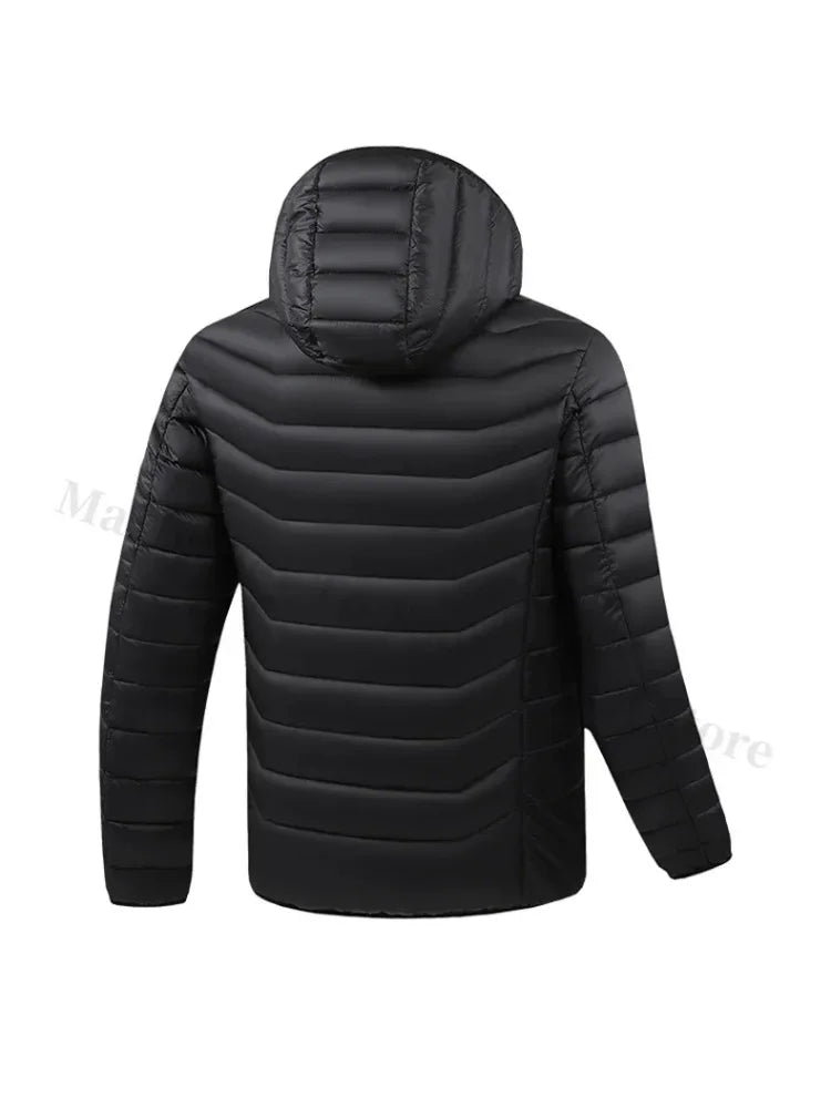21 Areas Heating Jacket Men Winter USB Electric Heated Coat Functional Self Heating Clothes Outdoor Snow Ski Thick Padded Jacket.
