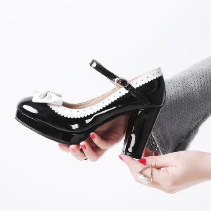 New style women's high heels elegant work single shoes thick heel waterproof platform party gathering OL women's single shoes.