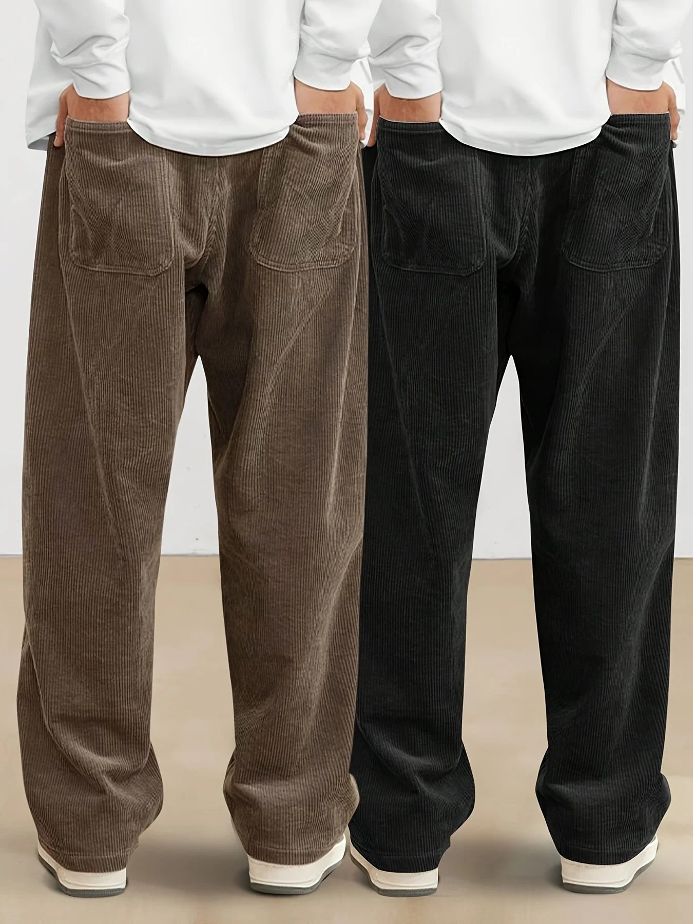 Corduroy pants men clothing Sweatpants Loose-Fit Casual Pants man baggy hosen Regular Length Trousers men cargo pants women.
