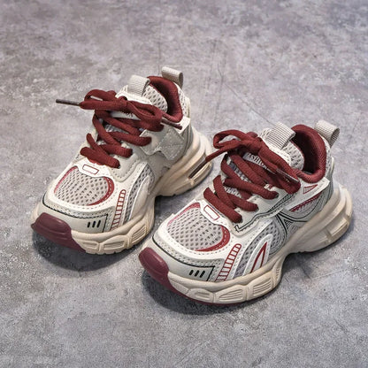 Boys Girls Running Shoes Thick Soft Sole Children Sneakers Mesh Breathable 2025 New Fashion Kids Sports Shoes for Students Trend.