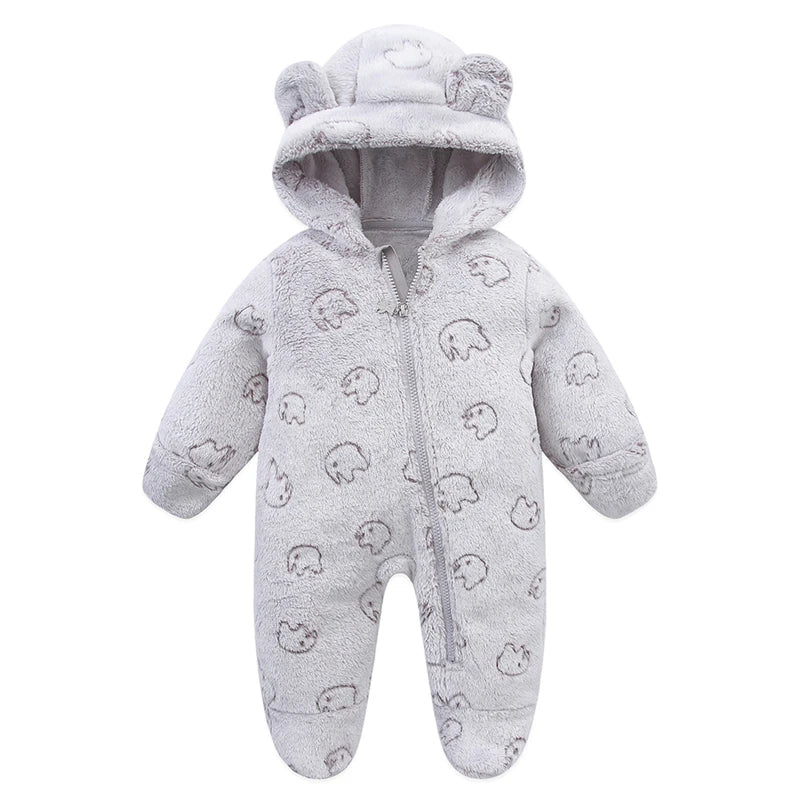 Neugeborenen Baby Kleidung Flanell Herbst Winter Baby Jungen Mädchen Strampler Cartoon Neugeborenen Body Weiche Warme Overall für Babys 0-12M