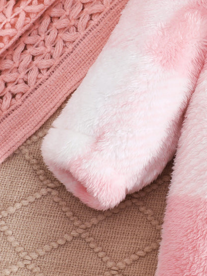 Baby-Strampler für Jungen und Mädchen, kariert, mit Kapuze, langärmelig, Plüsch-Overall, Winter, warmer Body, Kleidung für Kleinkinder im Alter von 3–24 Monaten.