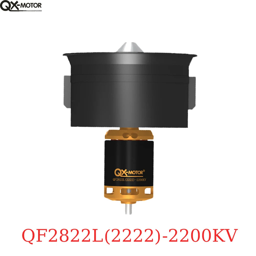 QX-MOTOR 64mm EDF 12 Blades Duct Fan QF2822 2200KV 2400KV 3500KV 3800KV 4300KVBrushless Motor for DIY RC Drone Accessories Parts.