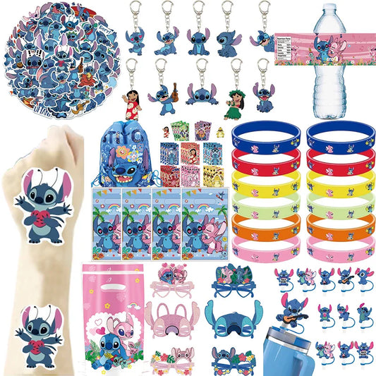Disney Stitch Partygeschenke, Stich-Thema, Geschenktüten, Pralinenschachtel, Ringe, Pinata, Schlüsselanhänger, Aufkleber, Geblasen, Luftballons, Partygeschenke.