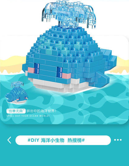 Marine Animals Micro Particle Building Blocks Toys for Children 6 to 10 Years Animal Diy Assembled Toys Puzzle Games Child Gifts.