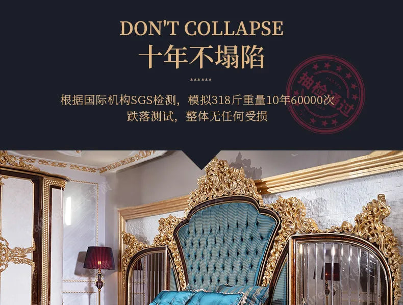 Europäische Prinzessin Bett Schlafen Ästhetik Hochzeit Hohe Qualität Erwachsene Ungewöhnliche Designer Bett Schlafzimmer Mode Muebles Möbel