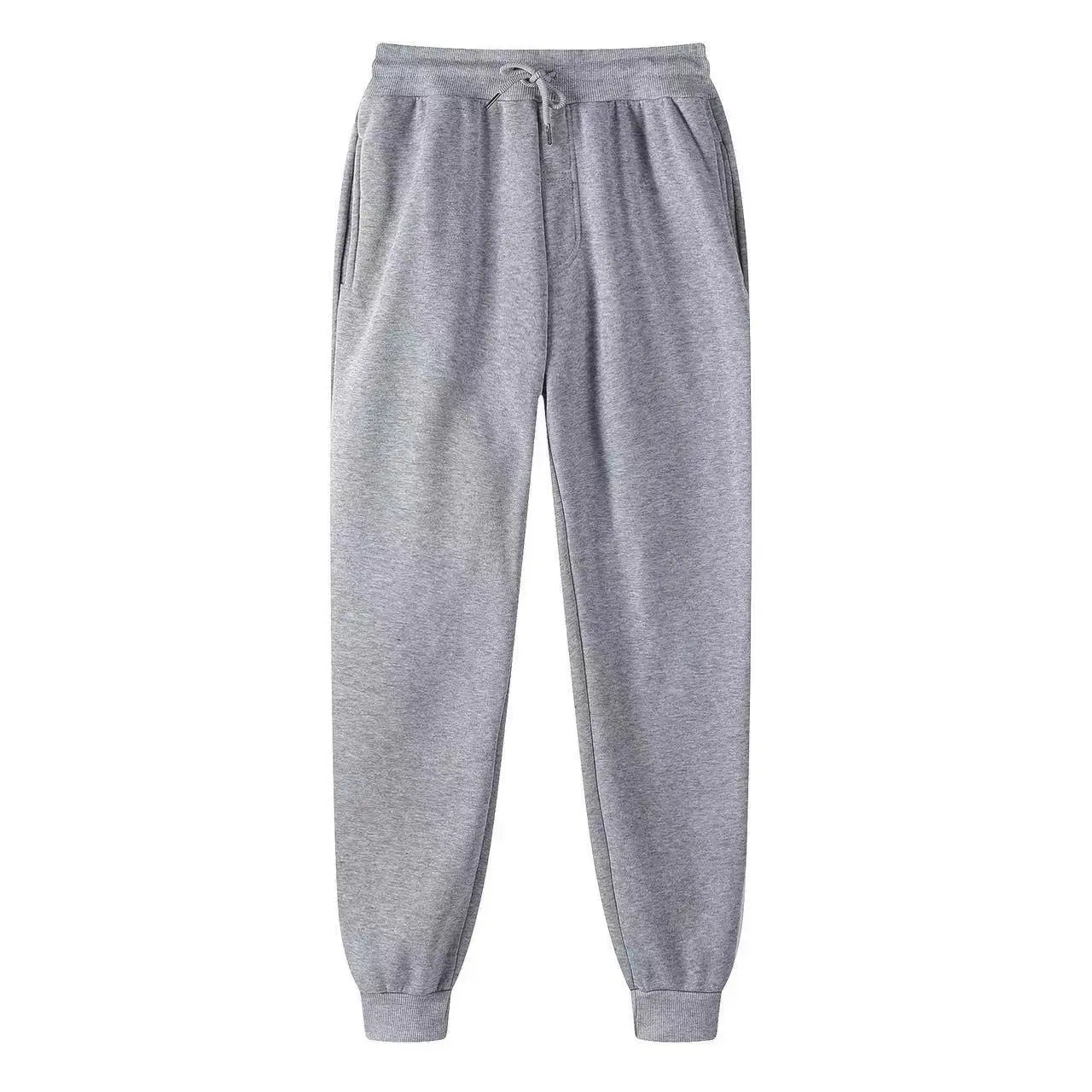 Mens Casual Pants Autumn Winter Fleece Sweatpants Men Running Jogger Sports Gym Trousers Fashion Solid Color Workout Long Pants.