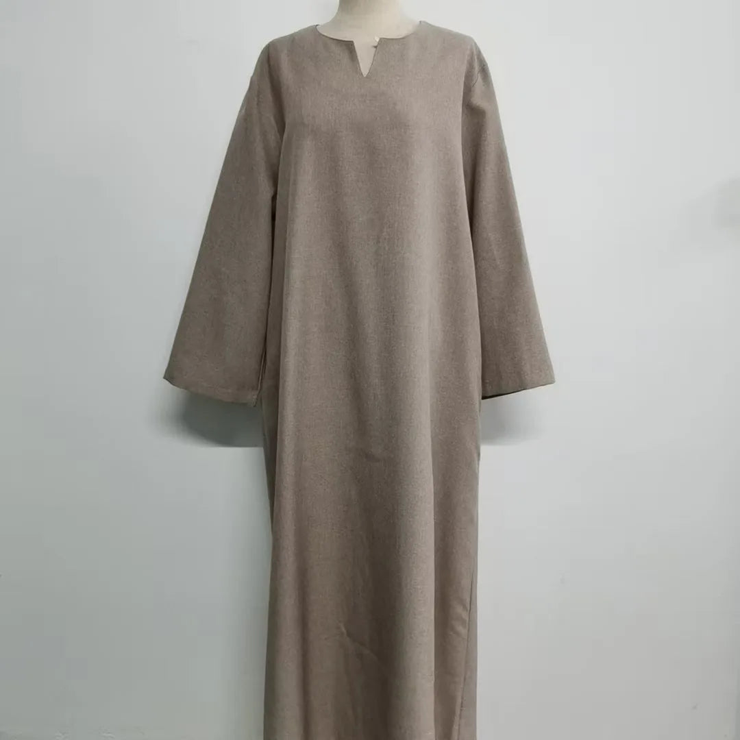 Ramadan Eid Muslim Dress Djellaba Plain Modest Dubai Abaya Turkey Kaftan Kebaya Arabic Robe Women Islam Jalabiya Vestidos
