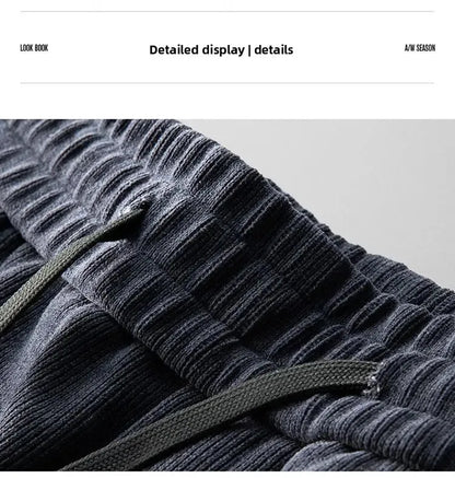 Herren-Freizeithose, verdickt, gerades Bein, warm, Herbst-Winter-Oberbekleidung, modisch, vielseitig, lockere Passform, sportlicher Stil