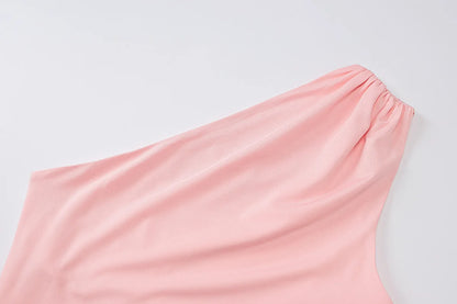 Cryptographic One Shoulder Solid Lace Up Tops Summer Y2K Outfits Sexy Backless Sleeveless Crop Tank Coquette Streetwear Clothes.