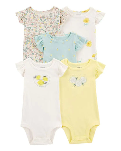 5 teile/satz Baumwolle Weiche Bequeme Baby Bodys Kurzarm Einteiliges für Neugeborene Sommer Bebe Kleidung Baby Dusche Geschenke.