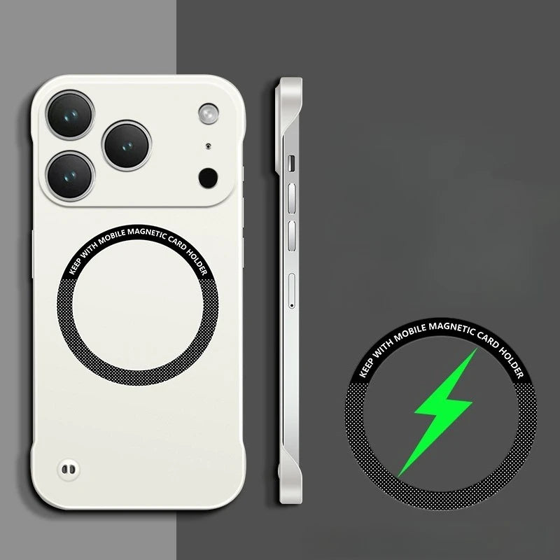 For IPhone 17 Pro Max Case for Magsafe Magnetic Frameless Hard PC Phone Case for IPhone 17 Air 17Pro 16E Shockproof Matte Cover.