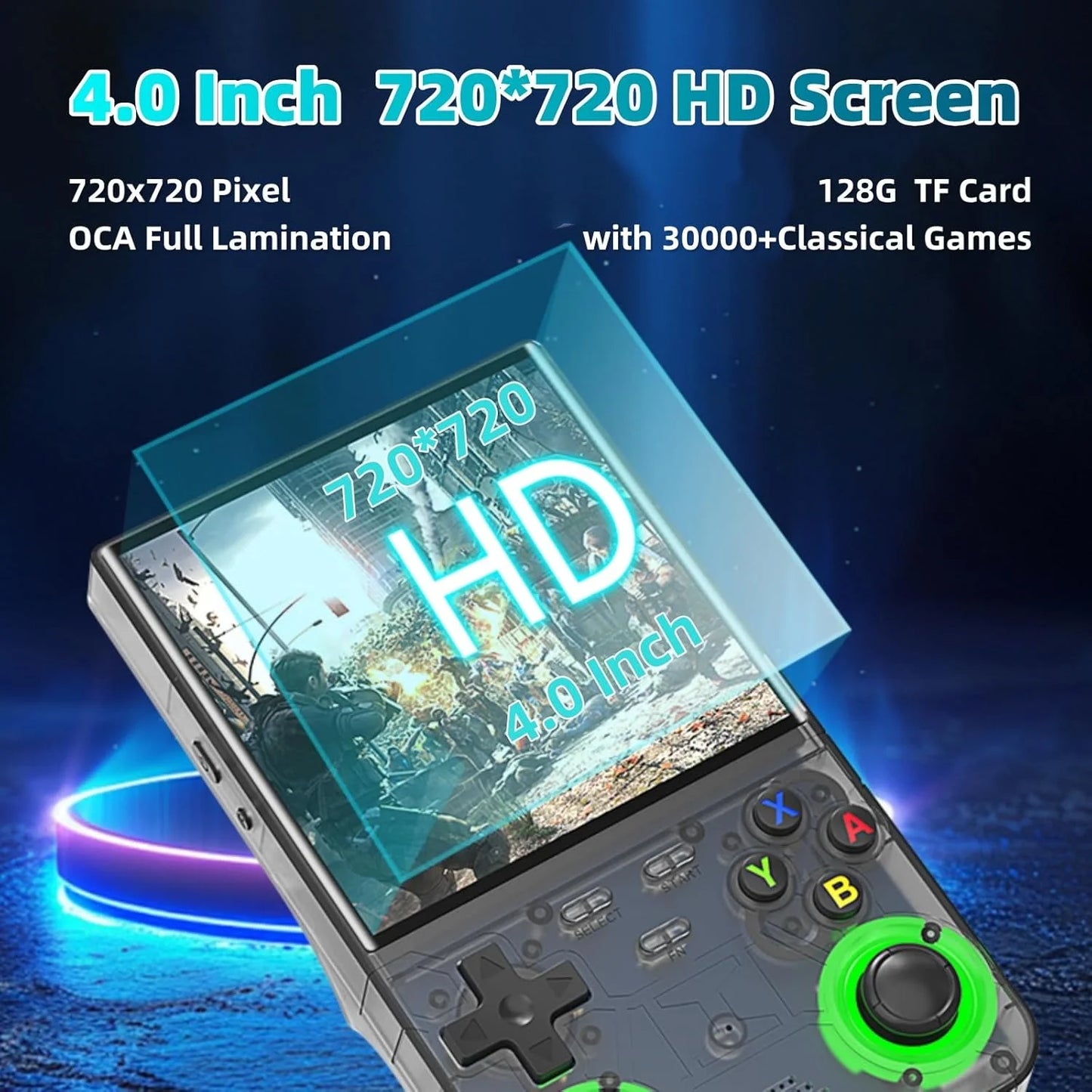 R36 Ultra Handheld Game Player WIFI 4 Inch IPS Screen Open Source Retro Video 64G 128G Memory up to 20000+ Games R36Ultra.