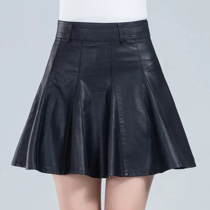 Woman Skirts Elegant Plus Size New Fashion Korean Style Genuine Real Leather Skirts High Waist Mini Skirt Womens Sexy Skirt.