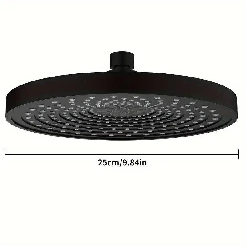 25cm Top Spray Large Water Volume Booster Shower Head Pressurized Single Head Home Bathroom Shower Head Set