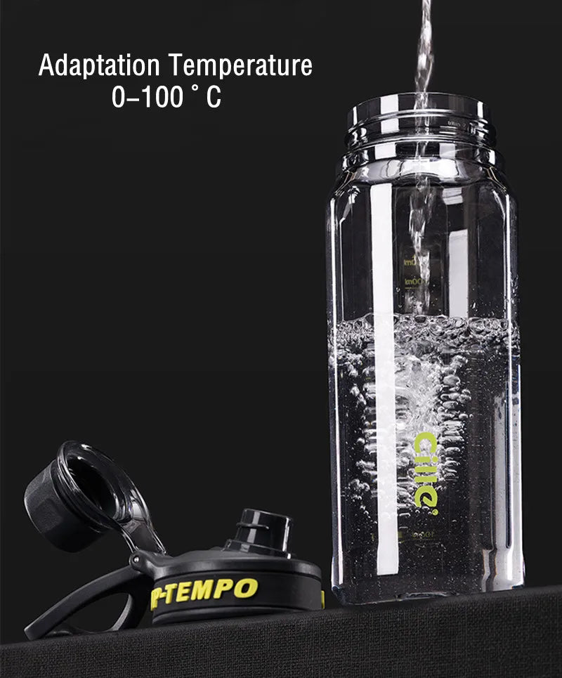 860ML High Quality Tritan Material Water Bottle With Filter Portable Durable Gym Fitness Outdoor Sport Drinking Bottle.