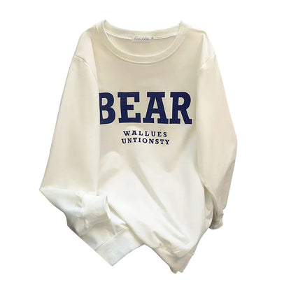 175kg plus size Damen büste Frühling Herbst loses Sweatshirt bedrucktes Buchstaben oberteil schwarz weiß 6xl 7xl 8xl 9xl 10xl 11xl.