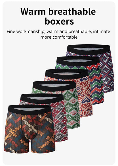 4/6Pcs Herrenmode Druck Lange Unterwäsche Jugendliche Für Erwachsene Multi-größe Bequeme Sport Boyshort Plus größe Fitness Shorts