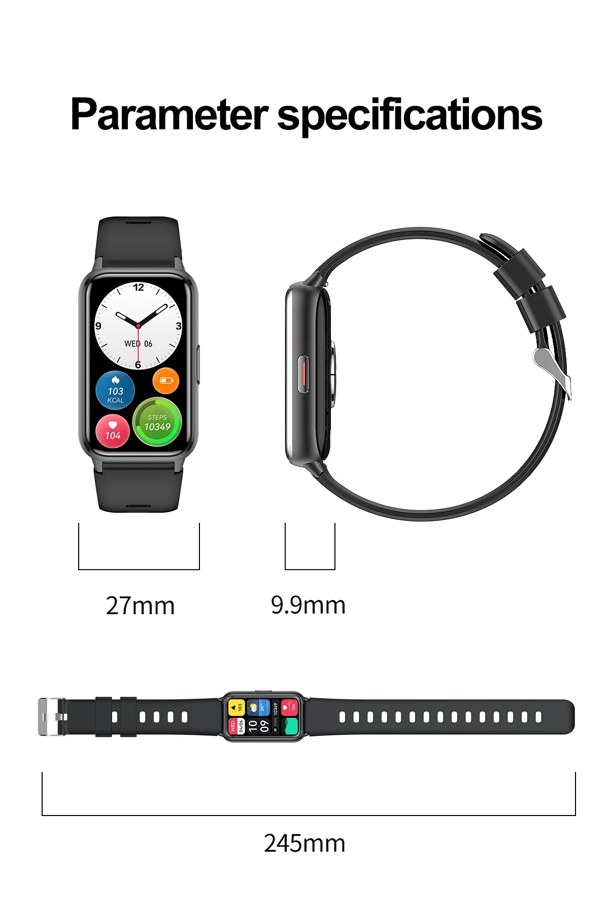 2025 New Grade Nursing Smart Watch AMOLED Blood Oxygen ECG + PPG Blood Pressure Body Temperature Bluetooth Health Smartwatch