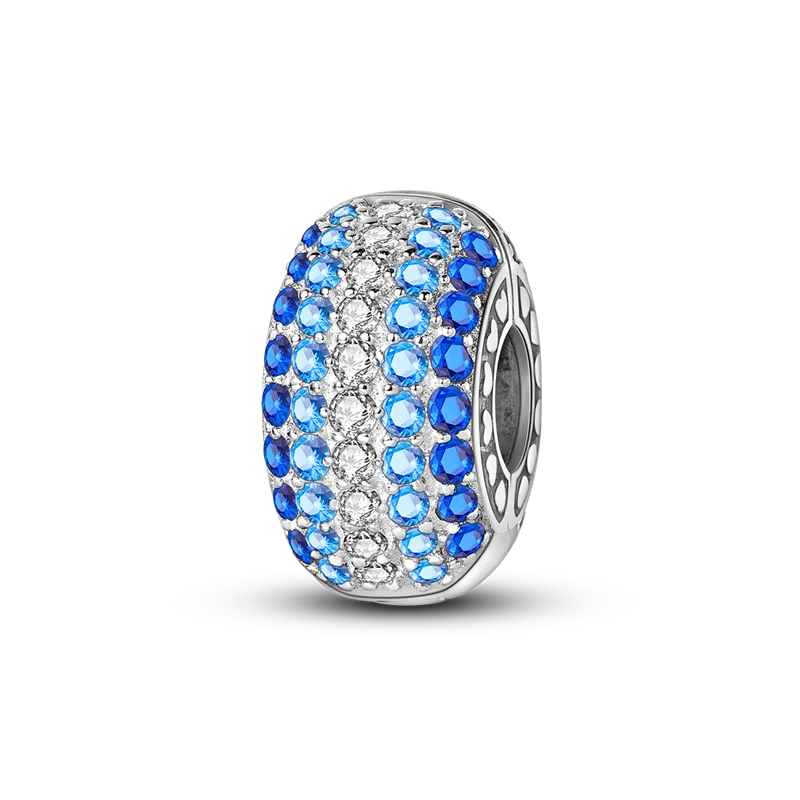 Silver Clasp 925 Sterling Silver CZ pave Clip Charms Daisy Beads Stopper Safety Chain fit Original Bangle Bracelet Jewelry Clip