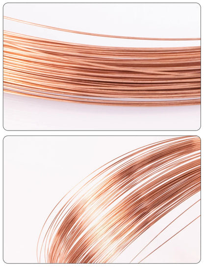 10M T2 Pure Copper Wire Round Coil Conductive Bare Copper Cable Wires for Electric Wire DIY Craft 0.3/0.5/0.8/1/1.2mm.