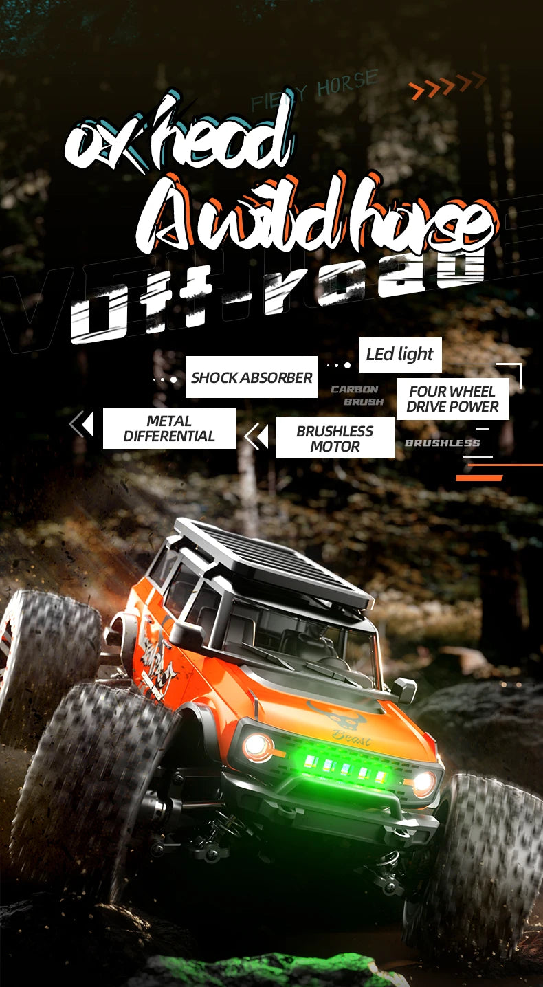 ZLL SG201 MAX 1:20 High Speed Drift Racing Car 70KM/H Brushless Motor 4WD RC Off Road Car Monster Trucks Toys For Kids Gifts.