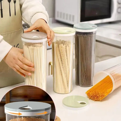 Large Capacity Noodle Container Convenient To Use Grain Storage Box Sealed Cans Transparent Moistureproof.