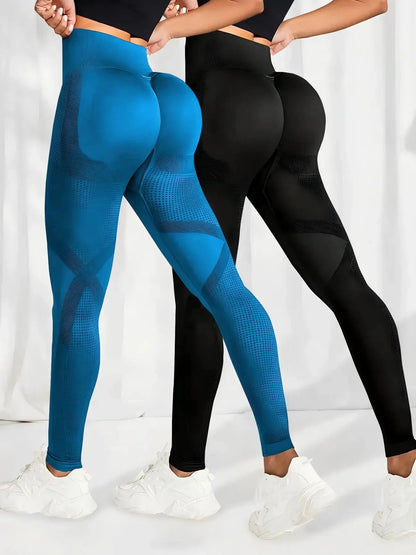 Atmungsaktive Yoga-Leggings mit hoher Taille für Damen, einfarbig, Bauchkontrolle, Sportbekleidung, bequeme Fitness-Studio-Strumpfhose, Activewear.