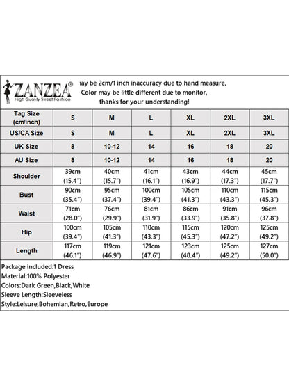 ZANZEA Elegante Damen-Midikleider, Sommer, ärmellos, Party-Sommerkleid, stilvoll, V-Ausschnitt, Urlaub, Arbeit, Vestidos, bedruckt, A-Linien-Kleid.