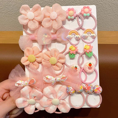 Flower Bow Tie Leather Band Headband Sweet Hair Accessories Baby Does Not Hurt Hair Lovely Headwear Hair Loop.