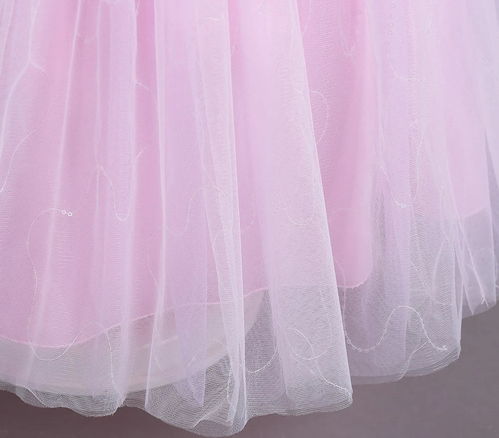 HETISO Kinder Elegantes formelles Kleid Mädchen Blume Prinzessin Party Abendkleid Geburtstag Festliches Neujahrskleid für Kinder 12 14 Jahre.