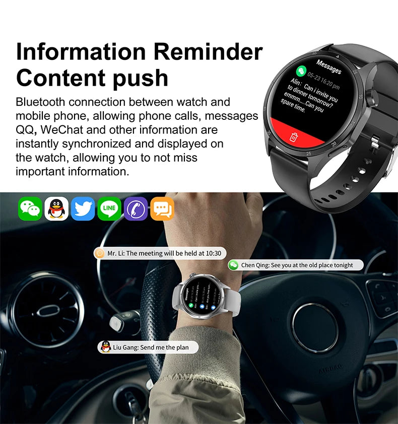 2025 New Men GPS Smart Watch 360 * 360 AMOLED Screen Bluetooth Call NFC Heart Rate Monitoring IP68 Waterproof SmartWatch for Men