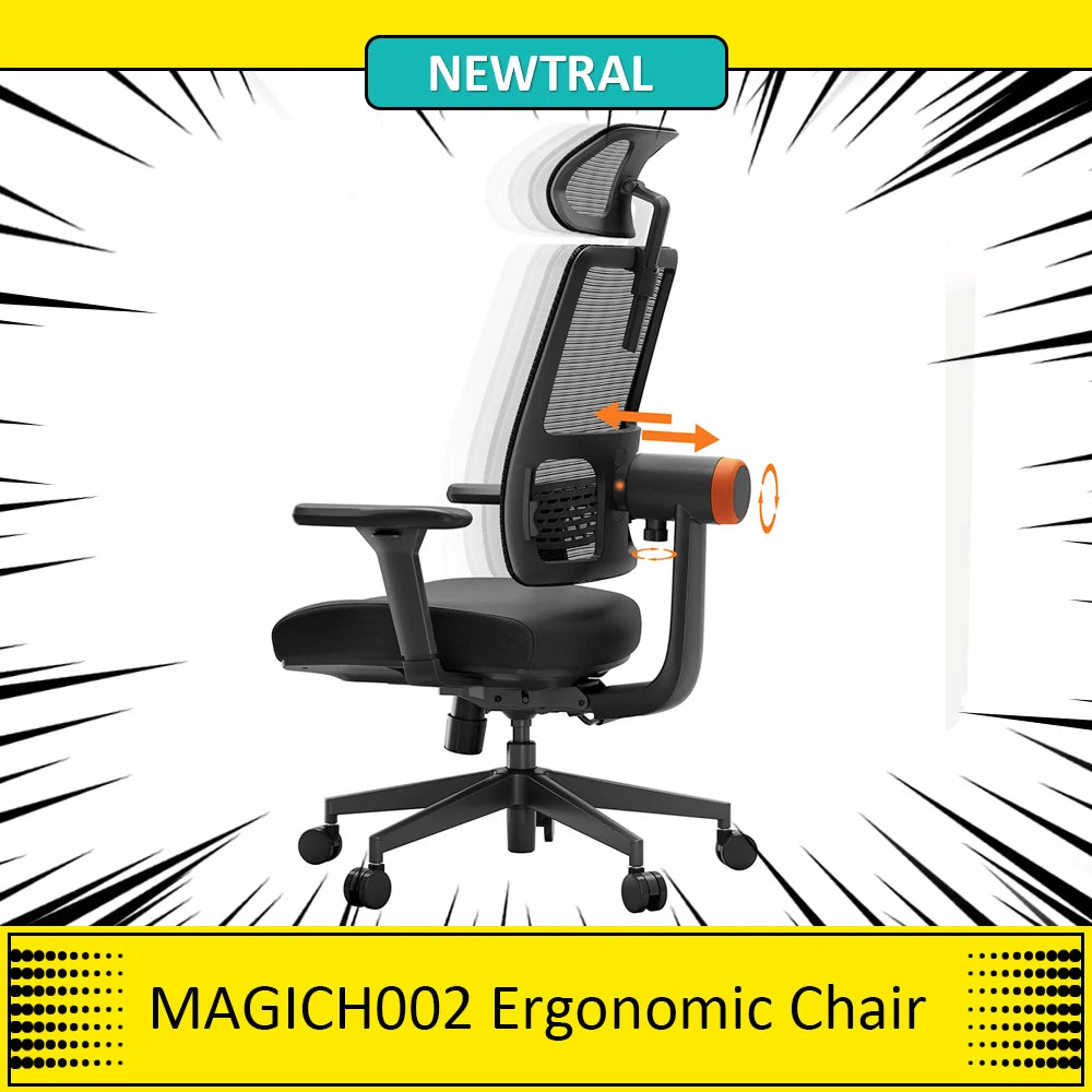 Newtral magich002 ergonomischer Stuhl Auto-Follow Rückenlehne adaptive untere Rückens tütze verstellbare Kopfstütze Sitzt iefe 4d Liege