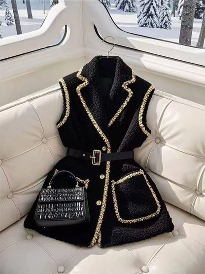 Korean Fashion Weißen Anzug Weste Frauen Kleidung Herbst Neue Hohe Taille Elegante Abnehmen Ärmellose Mantel Frauen Tops Koreanische Mode.