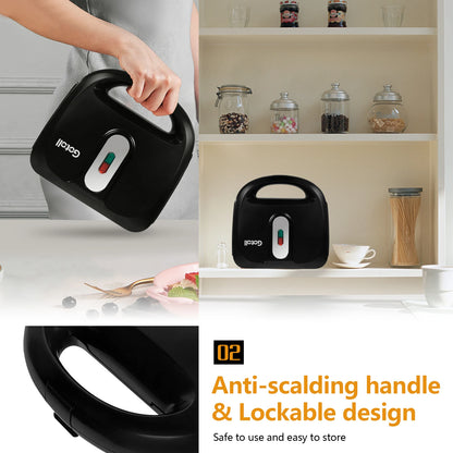 Multifunction 3-in-1, sandwich maker, waffle iron, contact grill dishwashers suitable & non-stick plates.