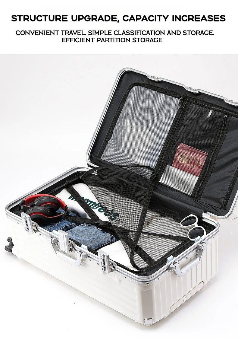 2024 neue langlebige Gepäcksets mit großer Kapazität, Koffer, USB-Aufladung, Herren-Handgepäck, Boarding, Reisen, 24/26/28/30/34.