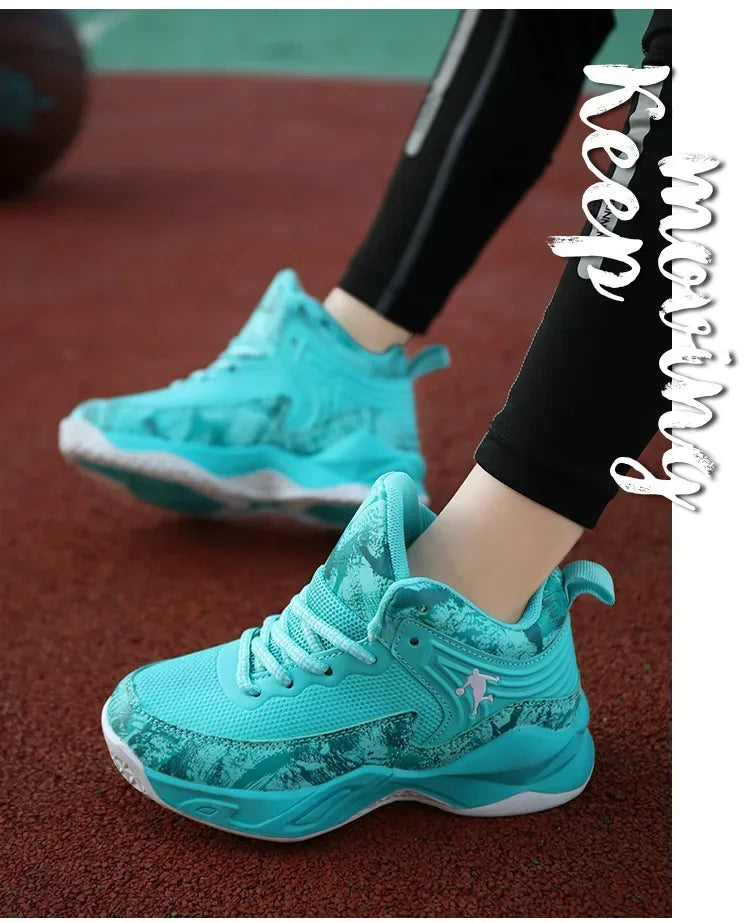 Basketball Shoes for Kids Sneakers New Boys Brand Thick Sole Non-slip Children Sports Shoes Child Boy Basket Trainer Shoes