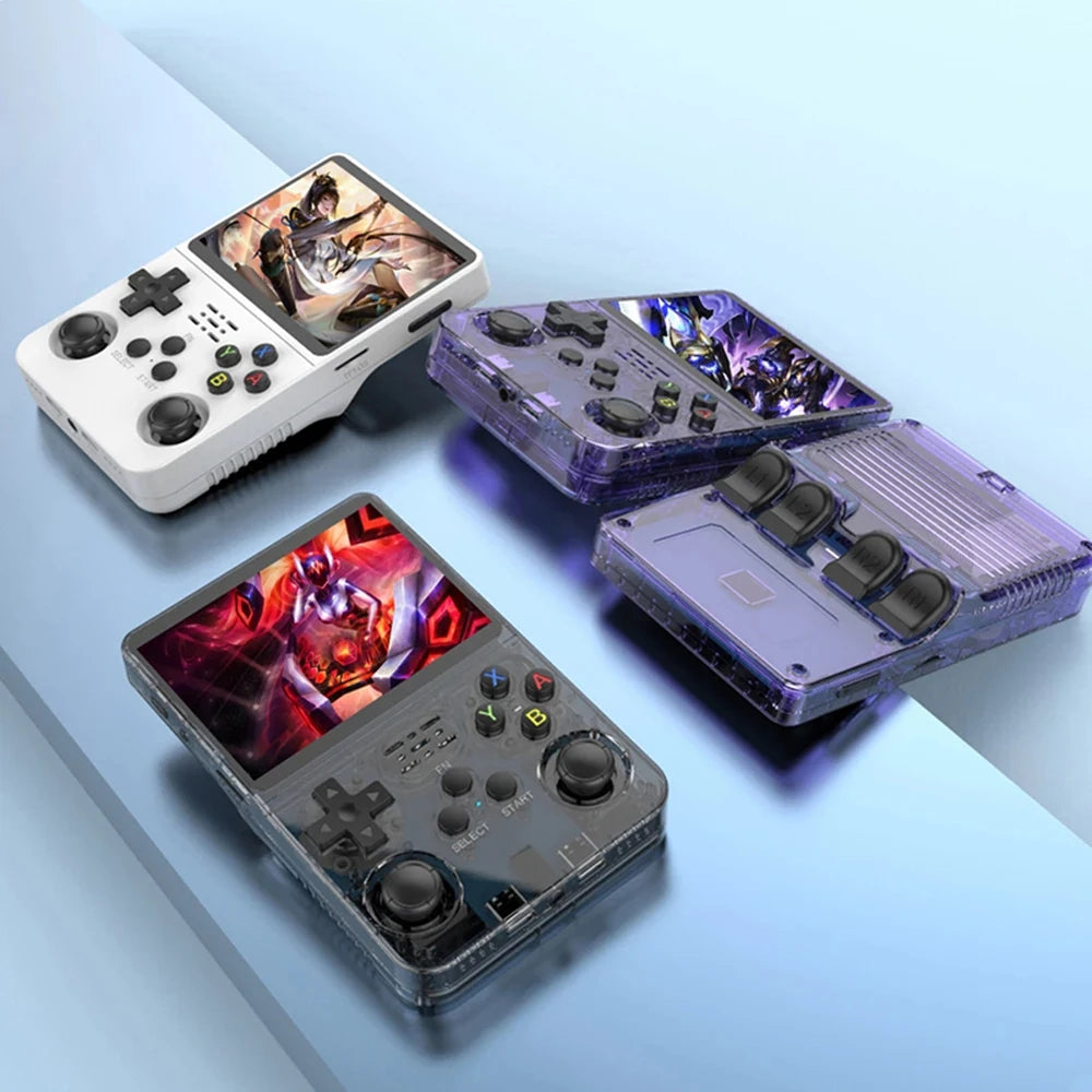 R36S Retro Handheld Video Game Console Linux System 3.5-inch IPS Screen Portable Handheld Video Player 64GB 15000 Games.
