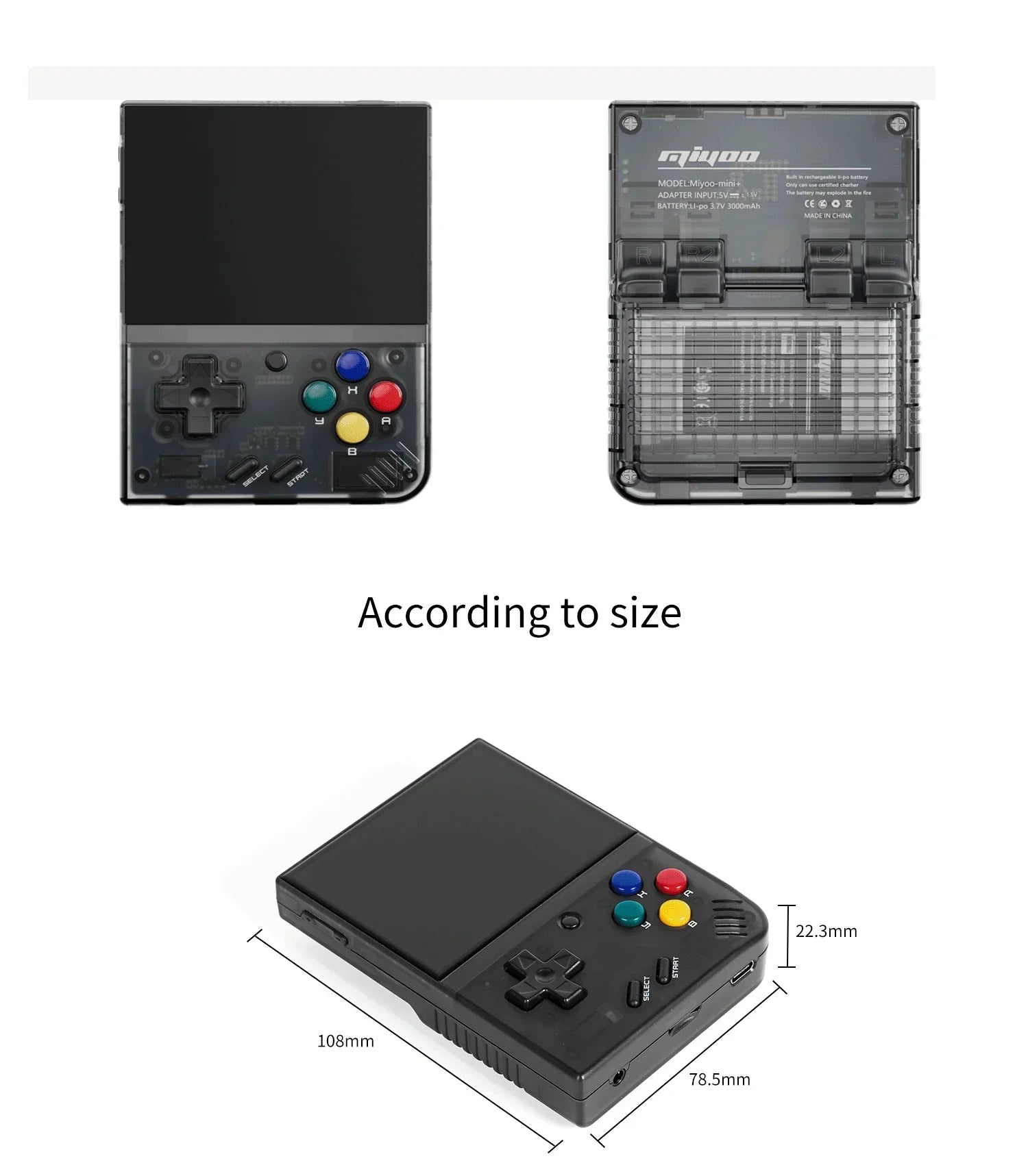 MIYOO Mini Plus Portable Retro Handheld Game Console V2 Mini+ 3.5 Inch IPS Screen Classic Video Game Console Linux System Gift.