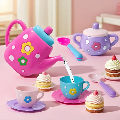 Tea set for girls, tea party set, tea set for kids including kettle, cookies, food for kids, gifts for boys and girls.