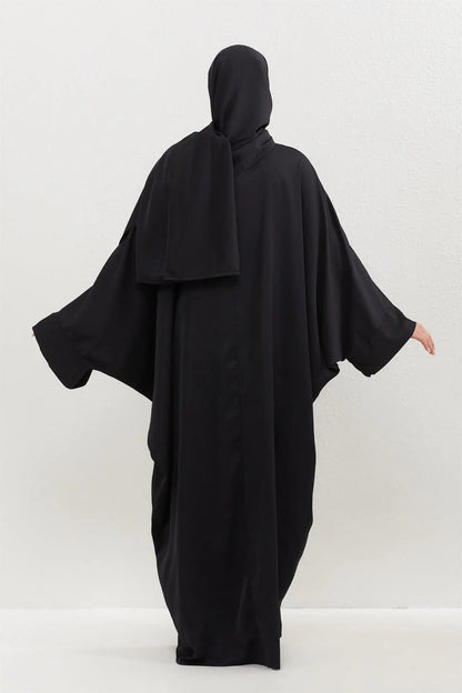 Two Pieces Muslim Abaya Women Jilbab Islamic With Hijab Clothing Dubai Saudi Robe Turkish Modesty Prayer Dresses Loose Kaftans.