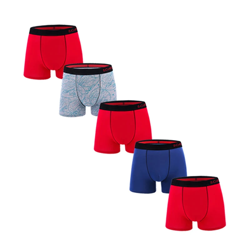 5Pcs Schlüpfer der Männer Baumwolle Boxer Sexy Mann Boxer Unterwäsche Shorts Viele Männliche Boxershorts Set Familie Unterhose Marken