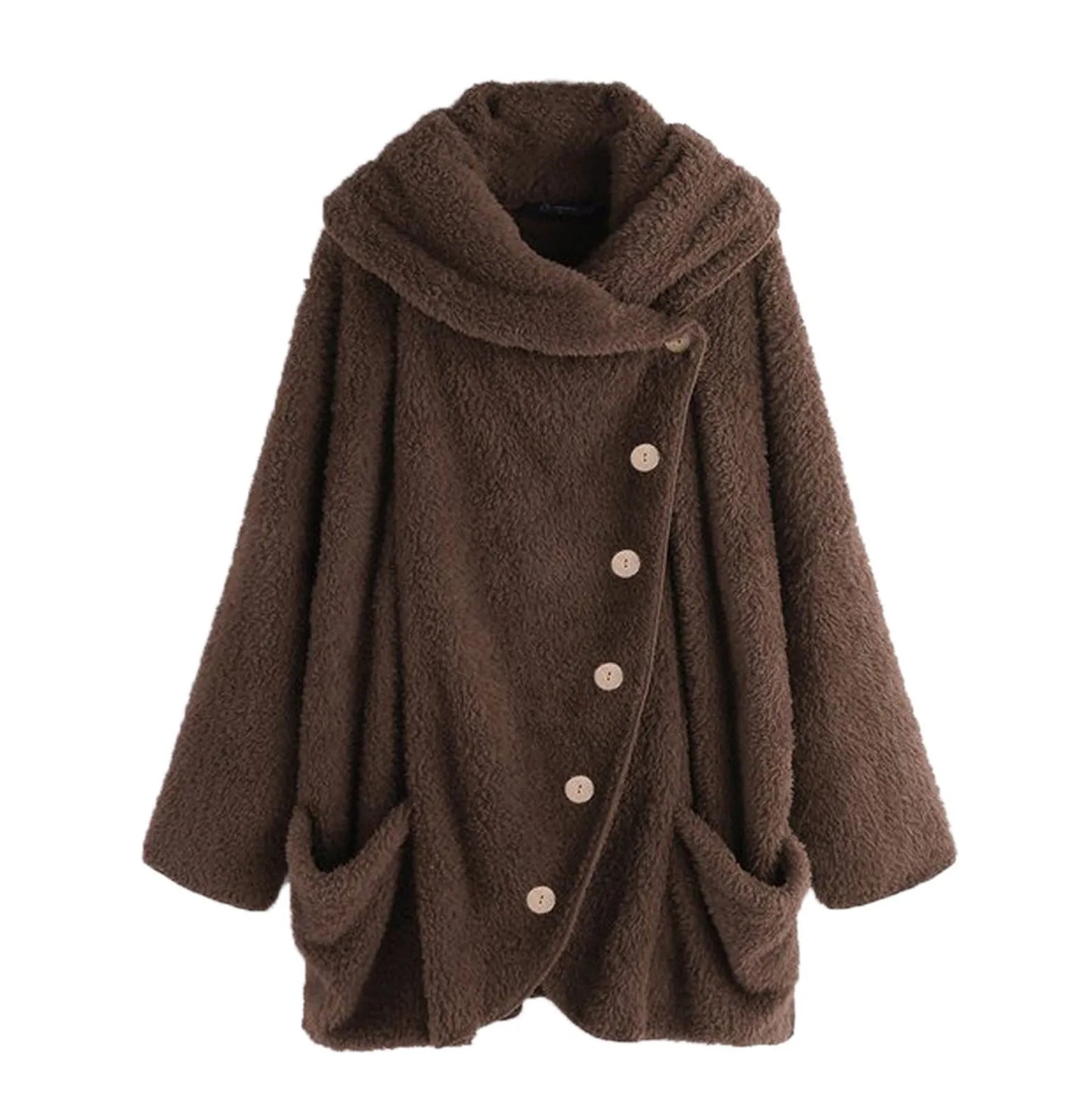 Herbst Wintermantel Frauen warme Teddybär Mantel Woll jacke weibliche Plüsch mantel Kapuzen jacke neue Damen mäntel einfarbige Jacke