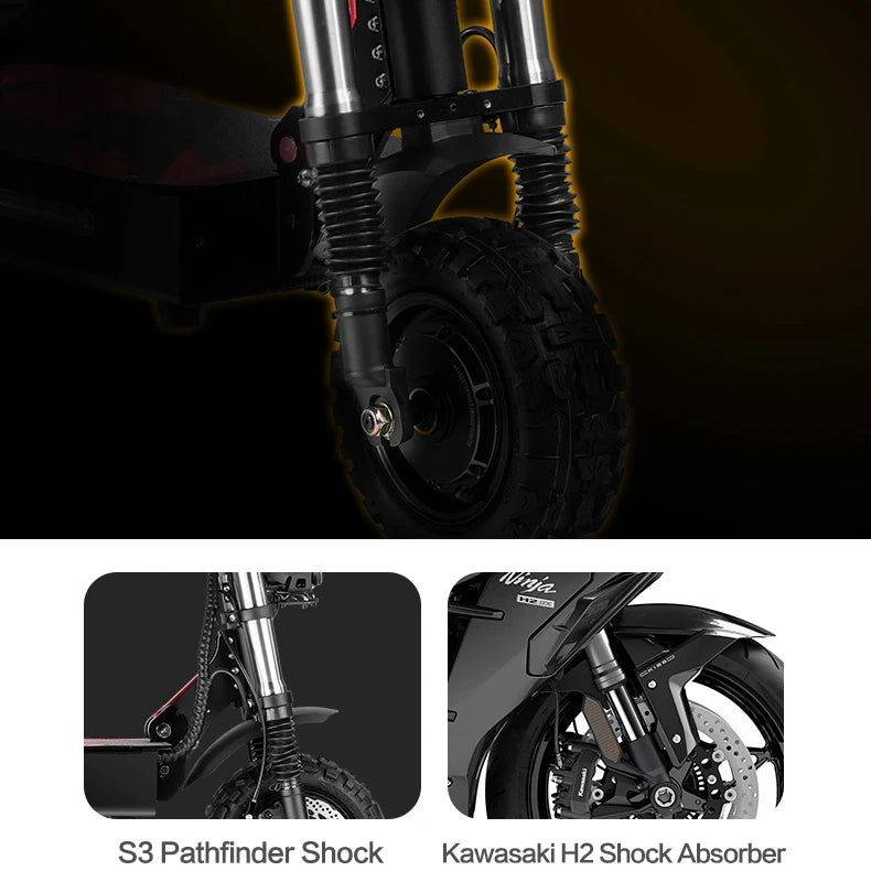 BOYUEDA S3 -11E-Scooter 6000 W Double Motor 60V 38Ah Off-road Scooters Electric 11 -Inch City Folding Electric Scooter.