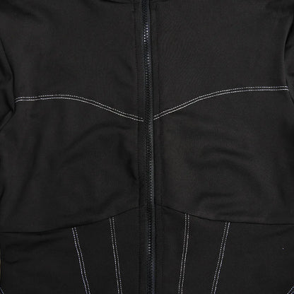 Elegant Women Zip-up O-neck Long Sleeve Jumpsuit Streetwear 2025 Summer Autumn Female Overalls One Piece Fitness Sports Bodysuit